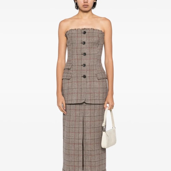 NWT Alohas Deva Houndstooth Strapless Vest - Picture 2 of 9